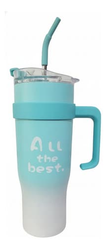 Vaso Termico Quencher Bicolor Acero Inoxidable 1200ml 1.2ml Verde Claro Termico Quenche